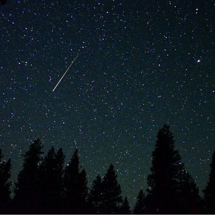 Falling stars over Lake County, Oregon in the Dark Sky Sanctuary
